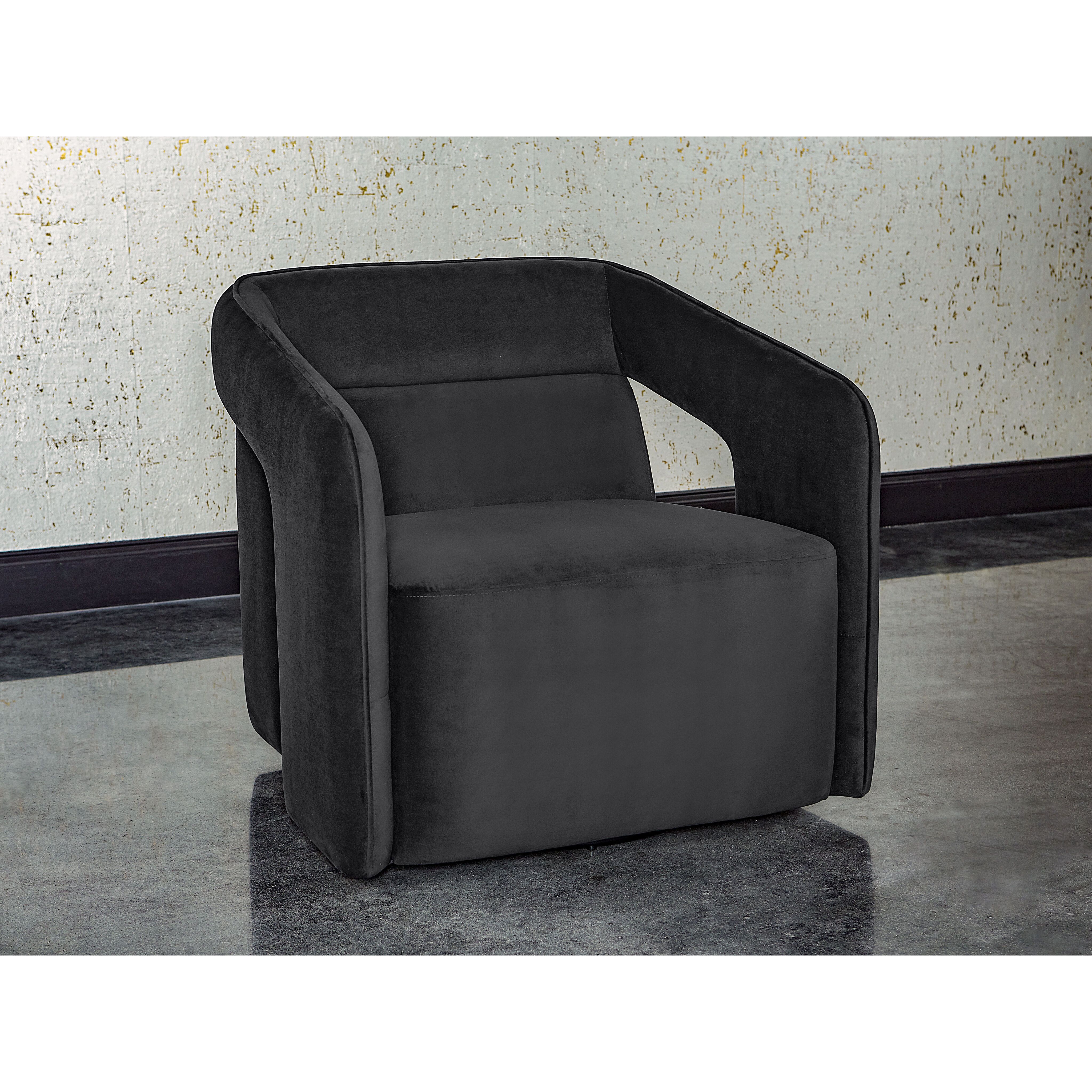 Kendrick Abbington Black Swivel Lounge Chair